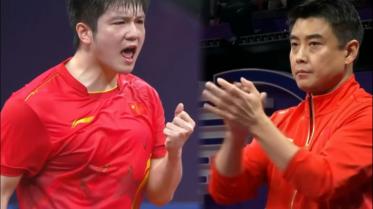 樊振东打得有多投入?挺进决赛时刻握拳怒吼,王皓多次鼓掌