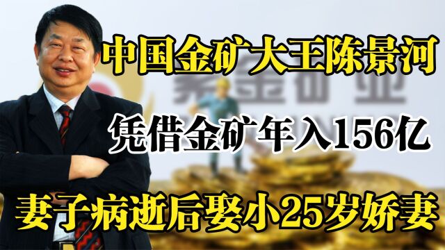 金矿大王陈景河,凭借金矿赚156亿 ,妻子病逝娶小25岁娇妻