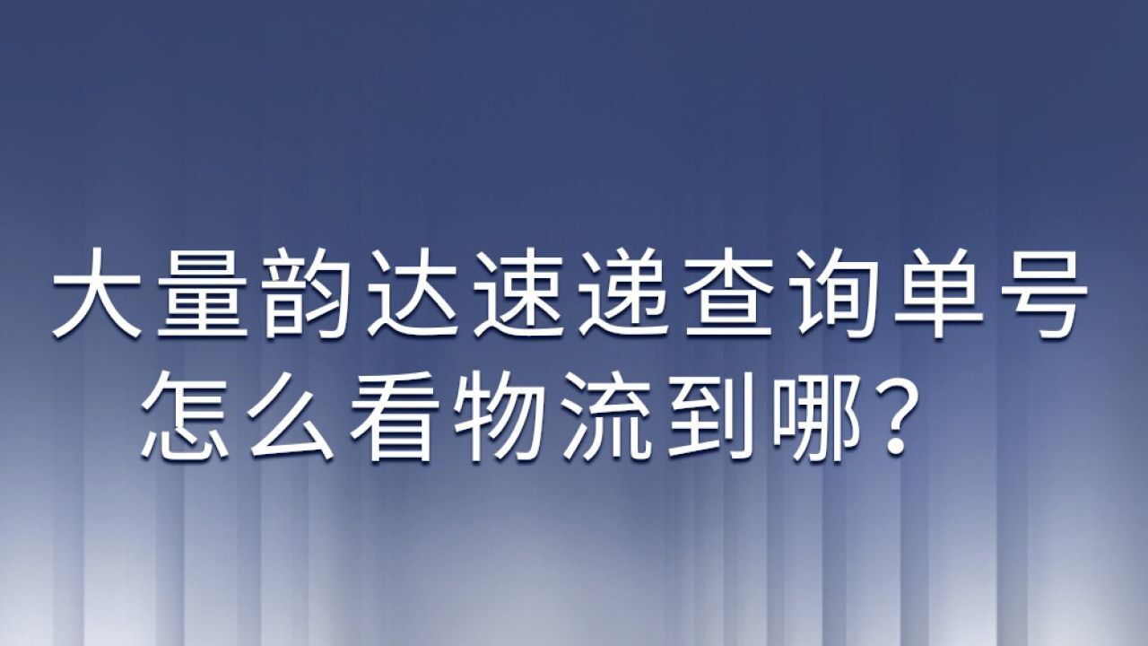 韵达快递单号查询查询图片