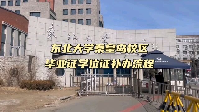 东北大学秦皇岛校区毕业证学位证遗失补办证明书流程 鸿雁寄锦