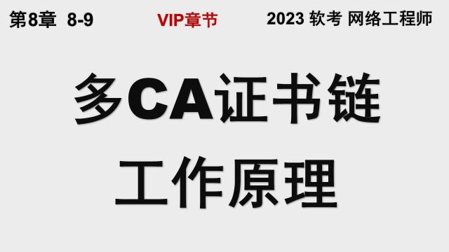 89 多CA证书链的工作原理 软考 网络工程师 ( 数字证书 CA 证书链 证书获取和吊销 )