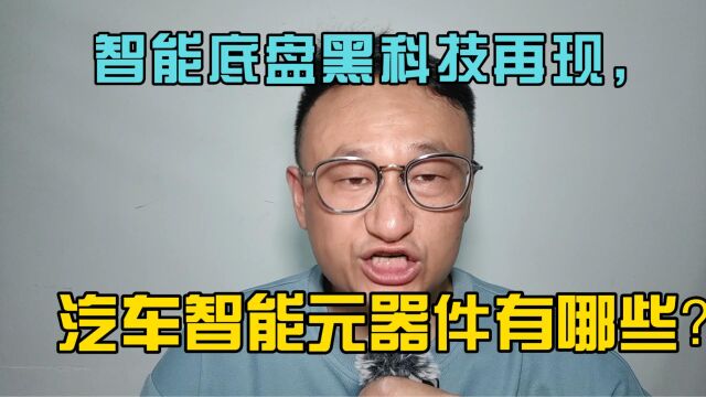 智能底盘黑科技再现,汽车智能元器件有哪些?