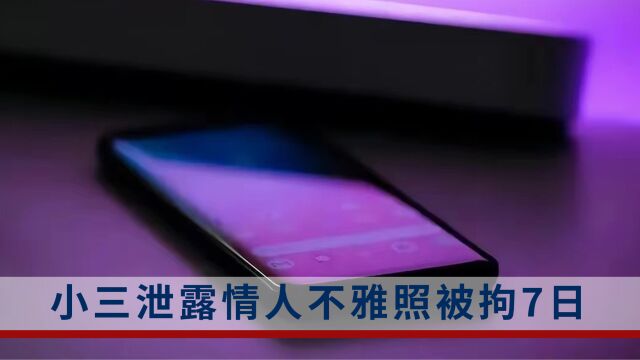 小三泄露情人不雅照被拘7日 :为向情人的朋友证明自己没撒谎