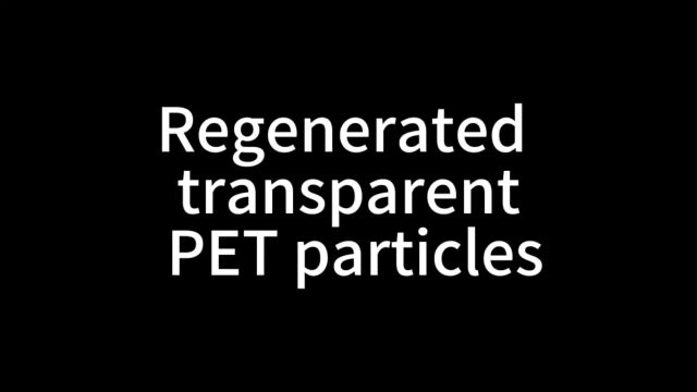 Regenerated transparent PET particles