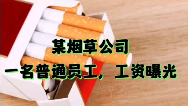 某烟草公司一名普通员工工资曝光