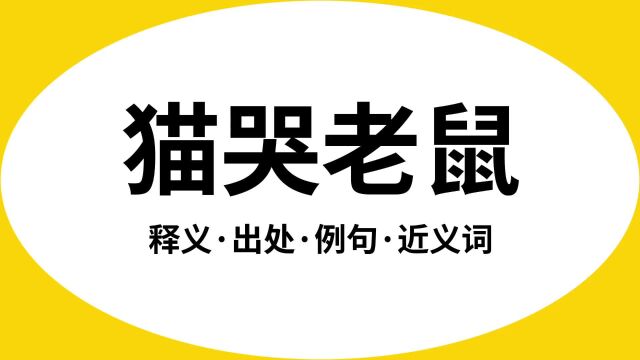 “猫哭老鼠”是什么意思?