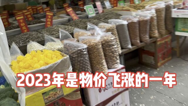 2023年物价飞涨的一年花生瓜子都涨价百分之二十,感叹钱不值钱了