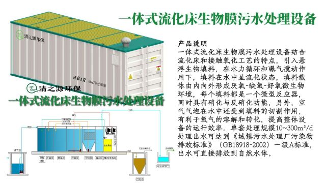 【清之源设备】一体式流化床生物膜污水处理设备