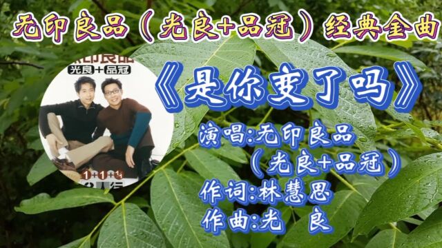 经典组合无印良品这曲《是你变了吗》歌词婉转深情,磁性嗓音悦耳动听,令人回忆满满,难以忘怀!