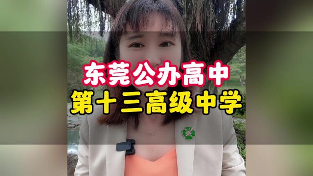 东莞市公办高中第十三高级中学#东莞教育#东莞公办学校#怎么上学