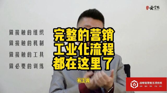 马永强营销工业化:完整的营销工业化流程都在这里了