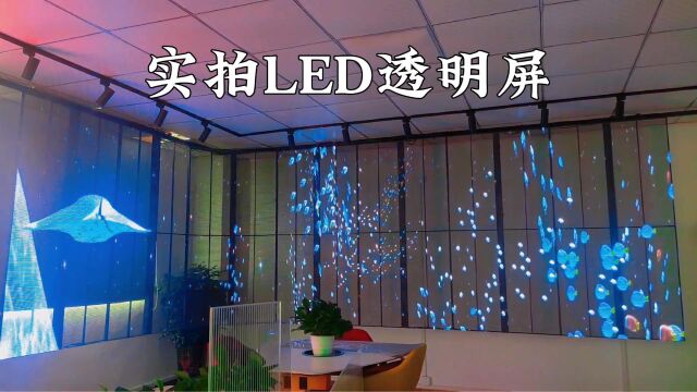 实拍LED透明屏