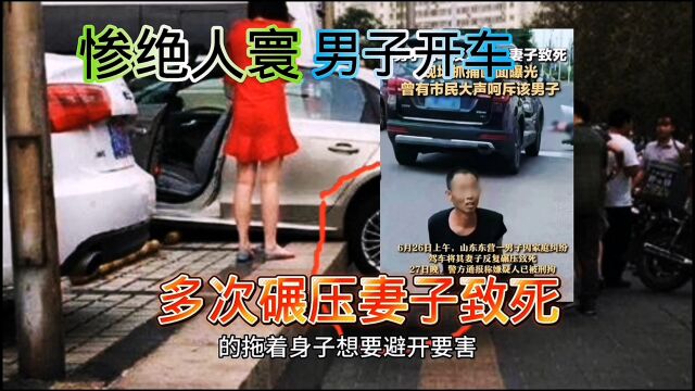 惨无人寰,男子开车反复碾压妻子致死