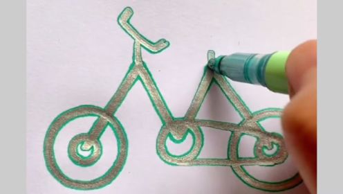 一分钟简笔画～用M画自行车