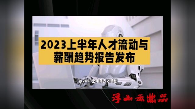 2023上半年人才流动与薪酬趋势报告