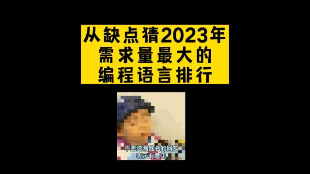 猜猜 2023 年需求最大的 8 种编程语言