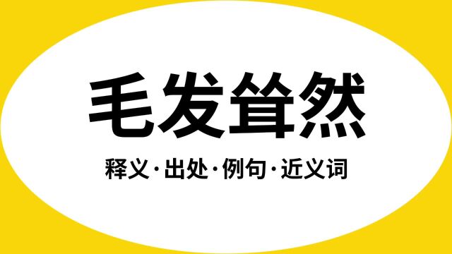 “毛发耸然”是什么意思?