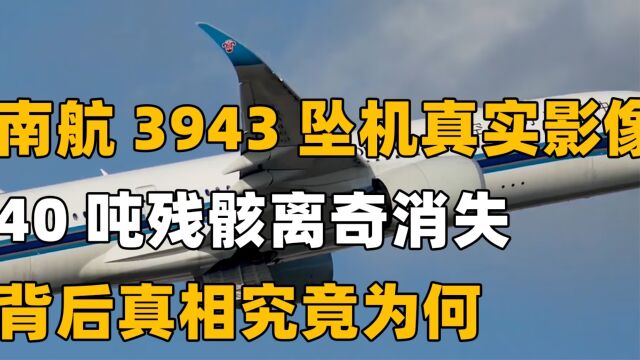 南航3943坠机真实影像,40吨残骸离奇消失,背后原因究竟为何