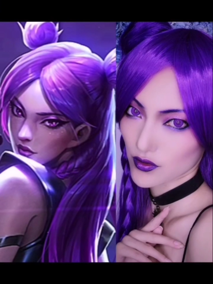 有好几个小伙伴喊我出卡莎仿妆流程,我重新编辑一下我的kda卡莎仿妆