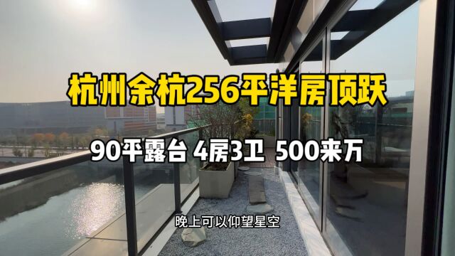 杭州余杭256平洋房顶跃,户型不错、90平露台!