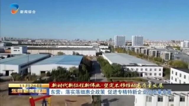 东营:落实落细惠企政策 促进专精特新企业高质量发展