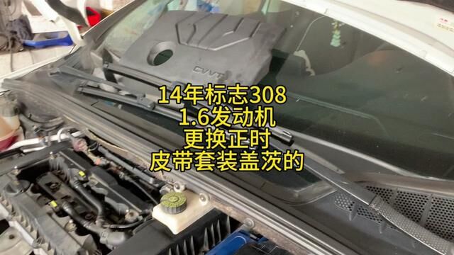 14年标志308 1.6发动机更换正时皮带套装盖茨的教程!