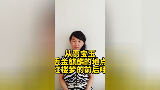 从贾宝玉丢金麒麟的地点,看红楼梦的前后呼应