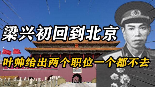 1980年梁兴初回到北京,叶帅给出两个职位让他挑,梁:我一个都不去