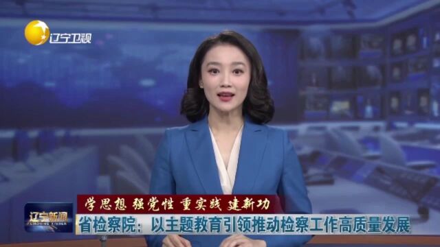 彰武检察•第1360期 ‖ 辽宁新闻丨省检察院——以主题教育引领推动检察工作高质量发展