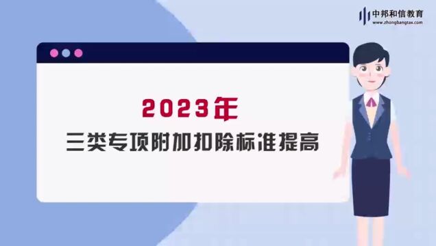 号外:这三类专项附加扣除标准提高啦