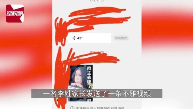 某小学班级群里发不雅视频!学校回应