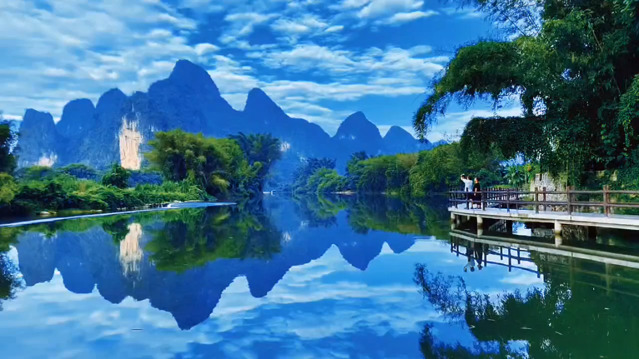 自然之美,水天一色美如画