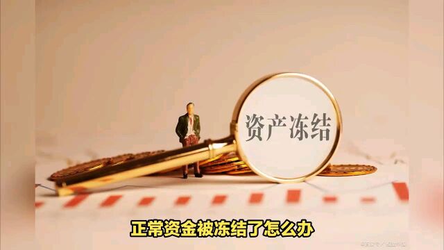 正常资金被冻结了怎么办?