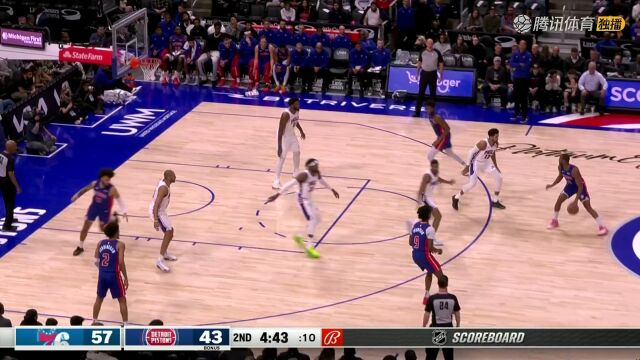 2023/24赛季NBA常规赛：76人 VS 活塞 全场回放