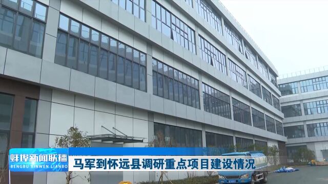 马军到怀远县调研重点项目建设情况