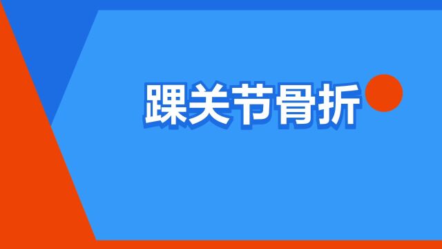 “踝关节骨折”是什么意思?