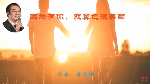 《因为有你,寂寞也很美丽》作者:李明峰 诵读:大连伙计