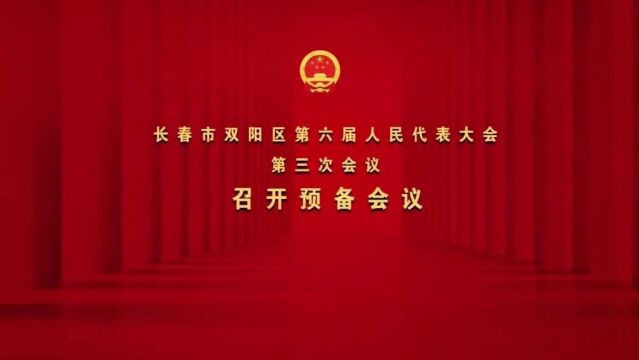 长春市双阳区第六届人民代表大会第三次会议召开预备会议