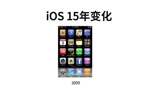 苹果 iOS 15年UI变化,从锐利到柔和