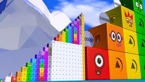 数字方块动画：跟数字兄弟挑战趣味数数，比100大的数字有多少？