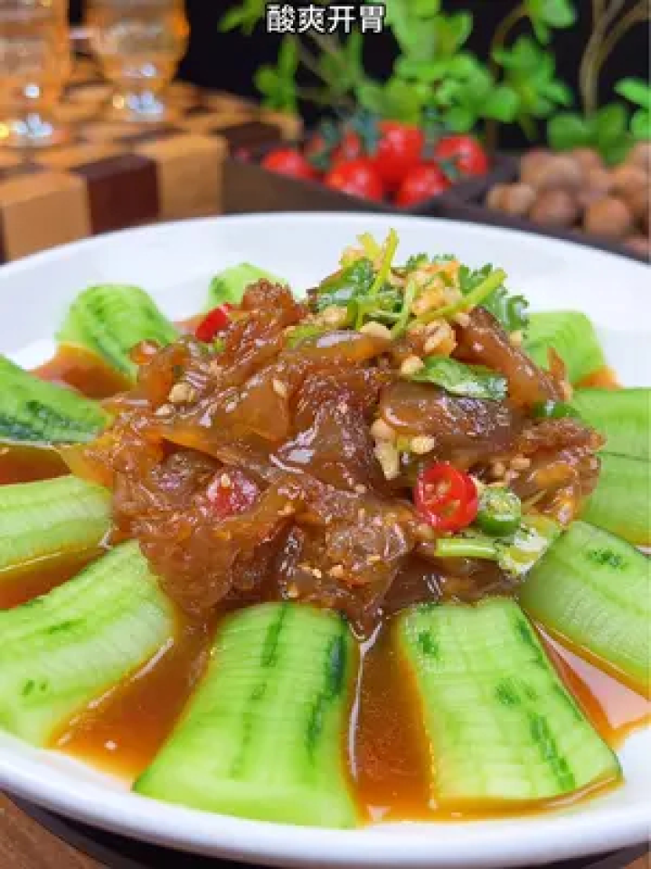 温州年夜饭餐桌必备凉菜凉拌海蜇头,酸爽开胃,香脆可口#温州美食