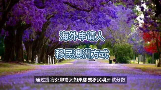 中国申请人澳洲移民方案汇总