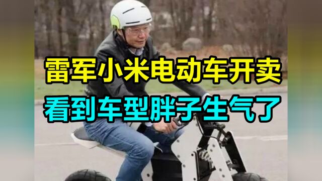 雷军的小米电动车开卖,看到车型胖子不乐意了:我们不配吗