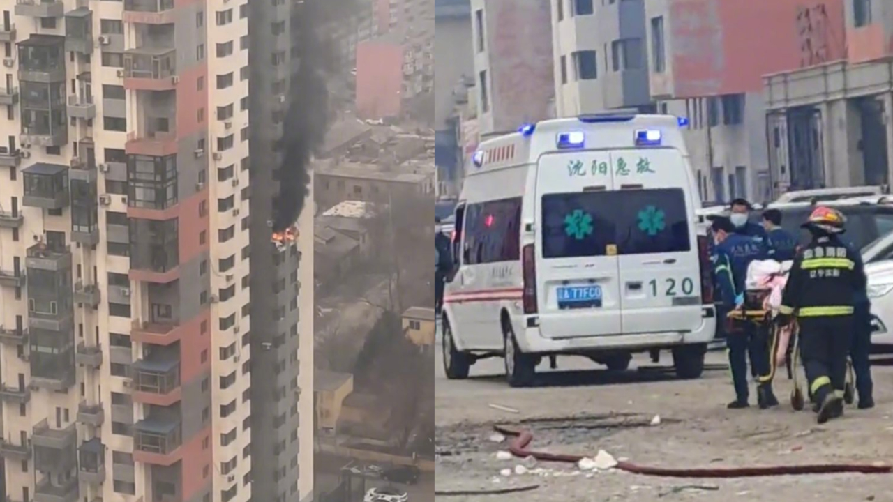 居民楼液化气罐爆炸致1死3伤,现场黑烟滚滚满地碎片,目击者:有人从14
