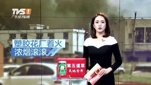 东莞企石镇 塑胶花工厂发生火灾  消防紧急灭火
