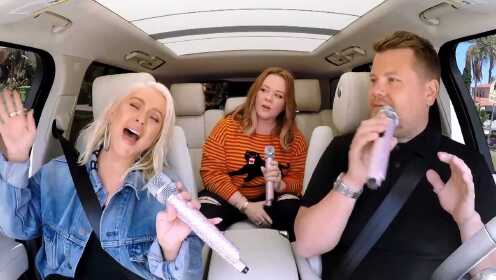 擦妈Christina Aguilera车上卡拉秀 狂飙海豚音吓坏主持人