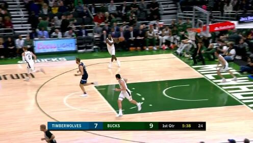 《NBA比赛集锦》【得分】终于续上手感 唐斯外线狙击三分入网