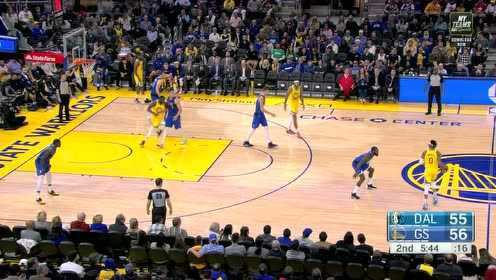 《NBA全场回放》【原声回放】独行侠vs勇士第2节 怀特助攻鲍威尔空接暴扣