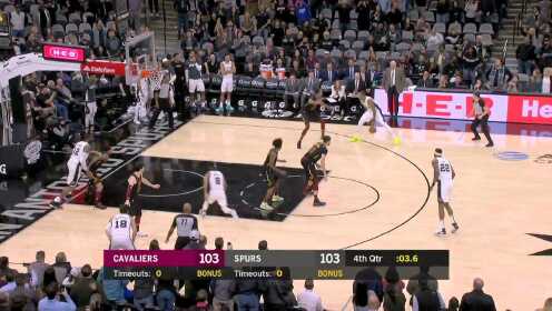 《NBA全场集锦》【原声】骑士117-109马刺 乐福30分17篮板率队逆转终结八连败