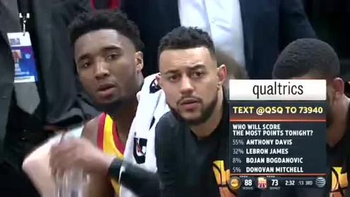 《NBA全场回放》【回放】湖人vs爵士第3节 浓眉哥两送神仙封盖